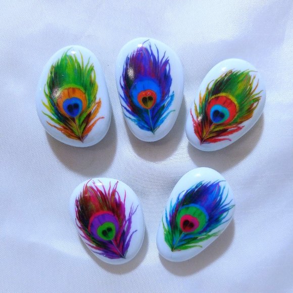 Magical Feather Fridge Magnets Office Magnet set of 5 - Picture 8 of 8
